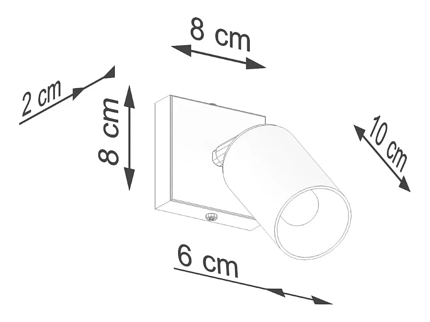 Sollux Lighting Aplique Para Pared-Lámparas de pared Glois moderno de acero - 1 fuentes luminosas 3000K - L.8 x A.18,5 cm - /cobre Negro