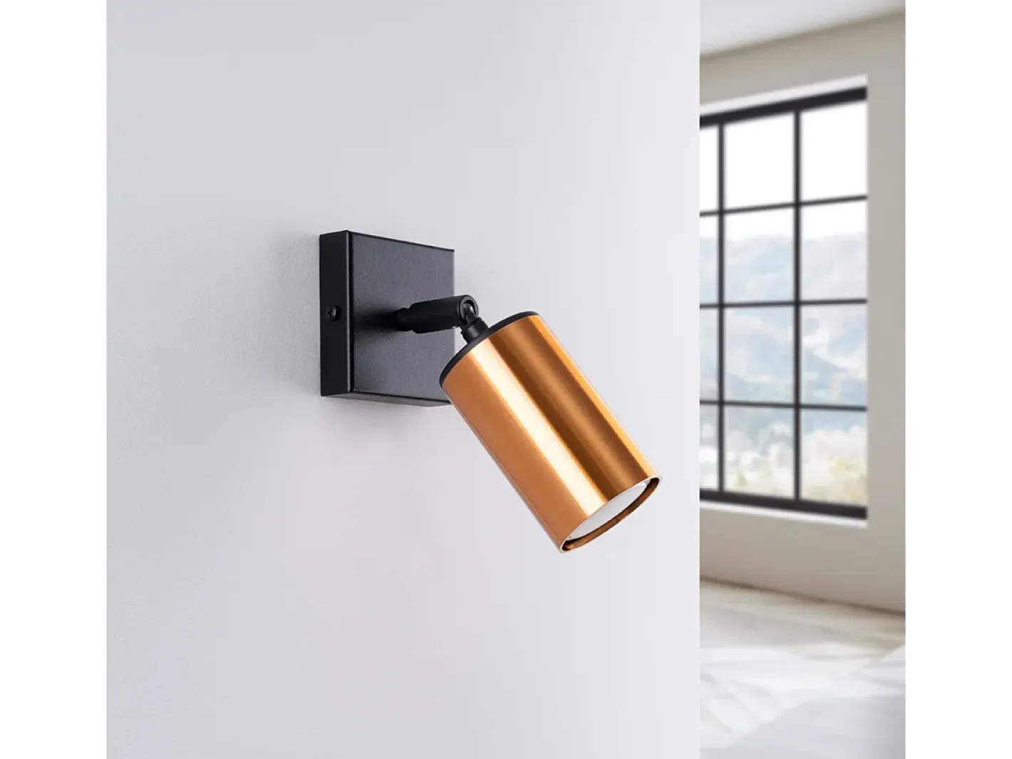 Sollux Lighting Aplique Para Pared-Lámparas de pared Glois moderno de acero - 1 fuentes luminosas 3000K - L.8 x A.18,5 cm - /cobre Negro