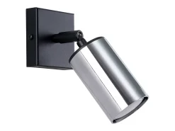 Sollux Lighting Lámpara Suspendida-Lámparas de pared Glois moderno de acero - 1 fuentes luminosas 3000K - L.8 x A.18,5 cm - /cromo Negro