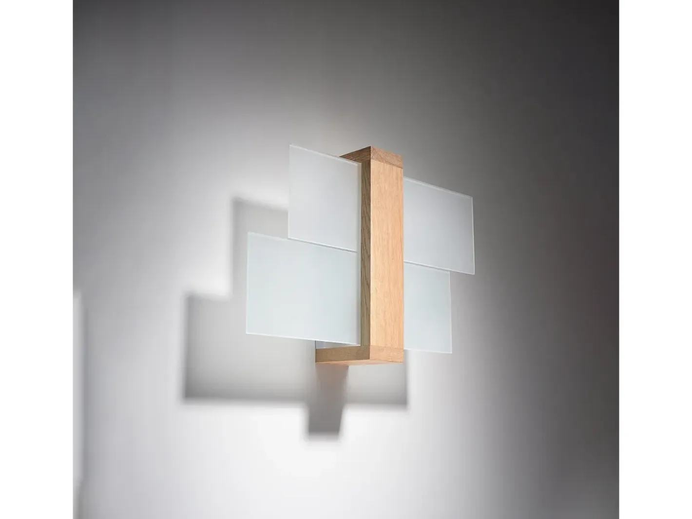 Sollux Lighting Aplique Para Pared-Lámparas de pared Ignis escandinavo de madera/vidrio - 1 fuentes luminosas 3000K - L.43 x A.30 cm - madera natural Color natural claro