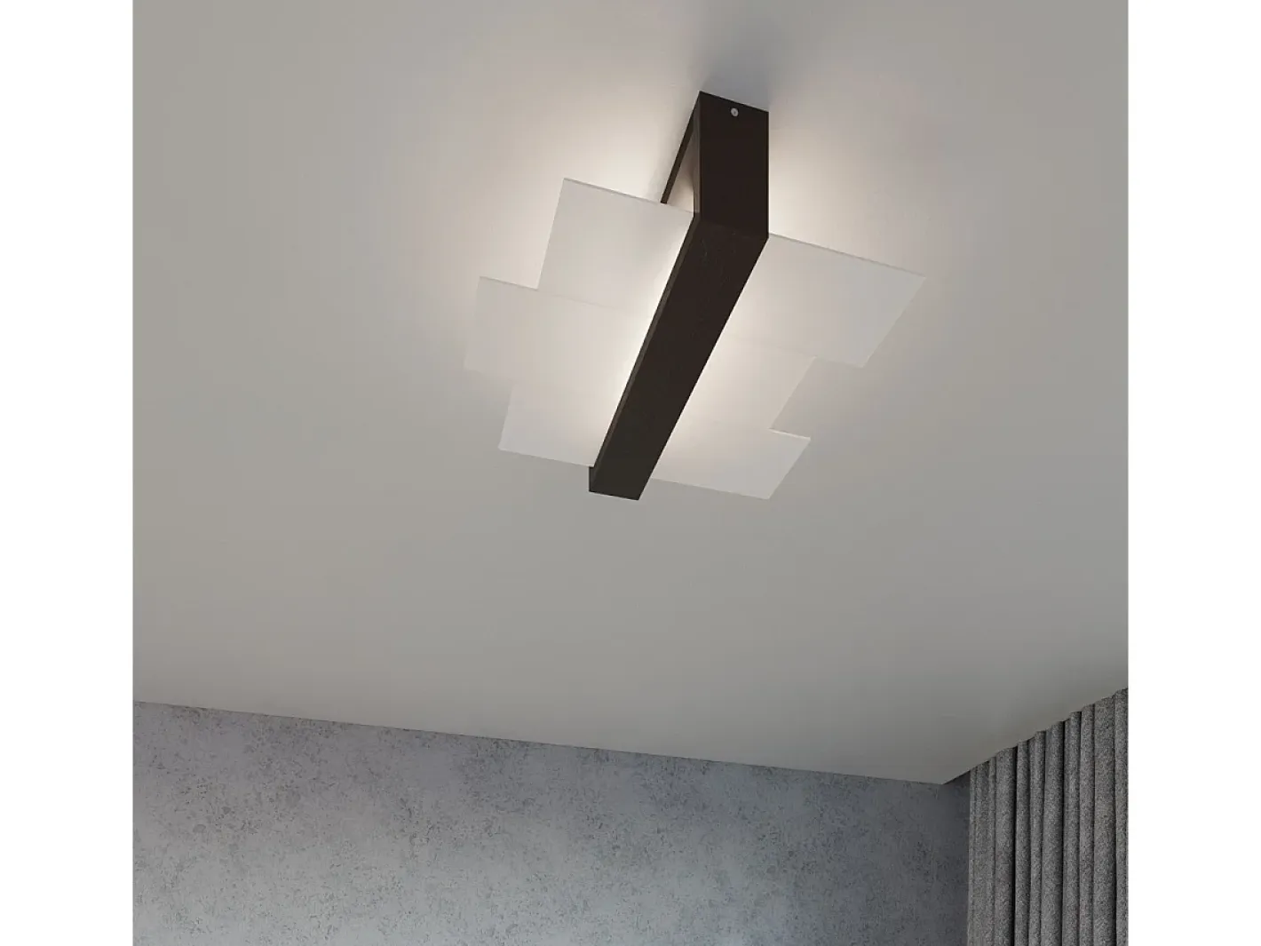 Sollux Lighting Lámparas de pared Ignis escandinavo de madera/vidrio - 1 fuentes luminosas 4000K - L.43 x A.30 cm - wengué Beige