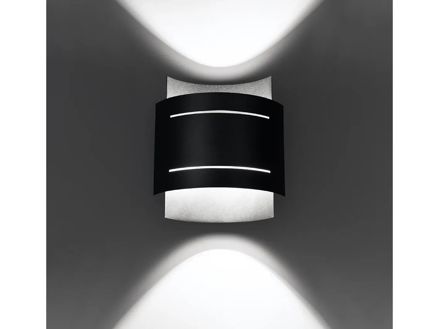 Sale Sollux Lighting Lámparas de pared Ignisra moderno de acero - 1 fuentes luminosas 4000K - L.21 x A.23 cm - Negro