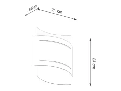 Sale Sollux Lighting Lámparas de pared Ignisra moderno de acero - 1 fuentes luminosas 4000K - L.21 x A.23 cm - Negro
