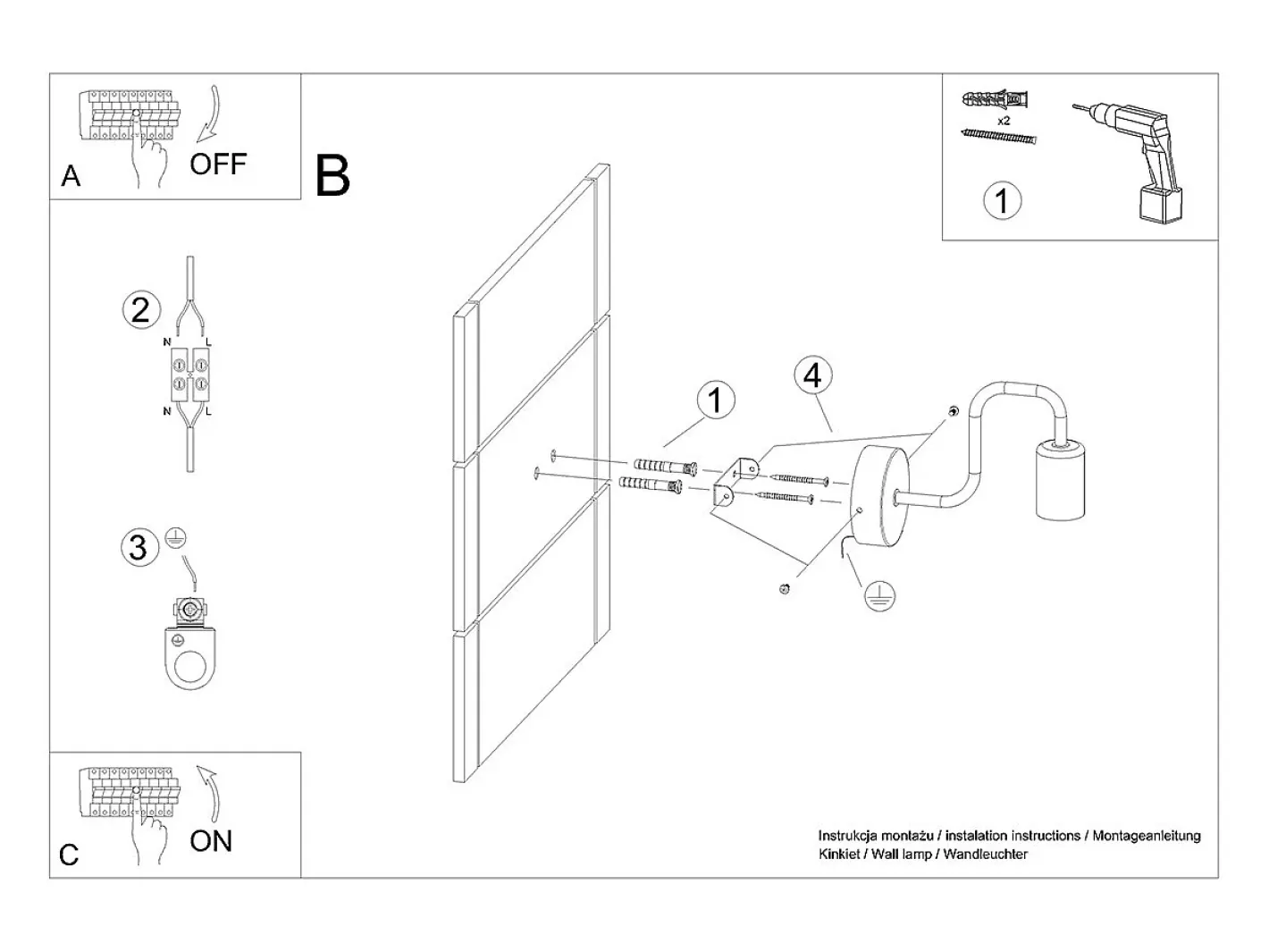 Sollux Lighting Aplique Para Pared-Lámparas de pared Infinix industrial de acero - 1 fuentes luminosas 3000K - L.8,5 x A.20 cm - Negro