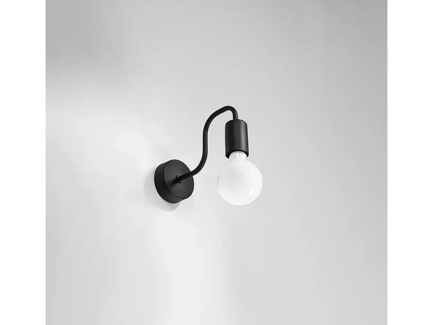 Sollux Lighting Aplique Para Pared-Lámparas de pared Infinix industrial de acero - 1 fuentes luminosas 3000K - L.8,5 x A.20 cm - Negro
