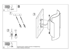 Sollux Lighting Lámparas de pared Influx industrial de acero - 1 fuentes luminosas 3000K - L.22 x A.23 cm - Blanco Discount