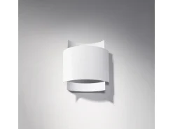 Sollux Lighting Lámparas de pared Influx industrial de acero - 1 fuentes luminosas 3000K - L.22 x A.23 cm - Blanco Discount