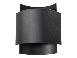 Online Sollux Lighting Lámparas de pared Influx industrial de acero - 1 fuentes luminosas 3000K - L.22 x A.23 cm - Negro