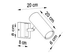Sollux Lighting Lámparas de pared Invicta moderno de acero - 1 fuentes luminosas 4000K - L.8 x A.20 cm - Negro Online
