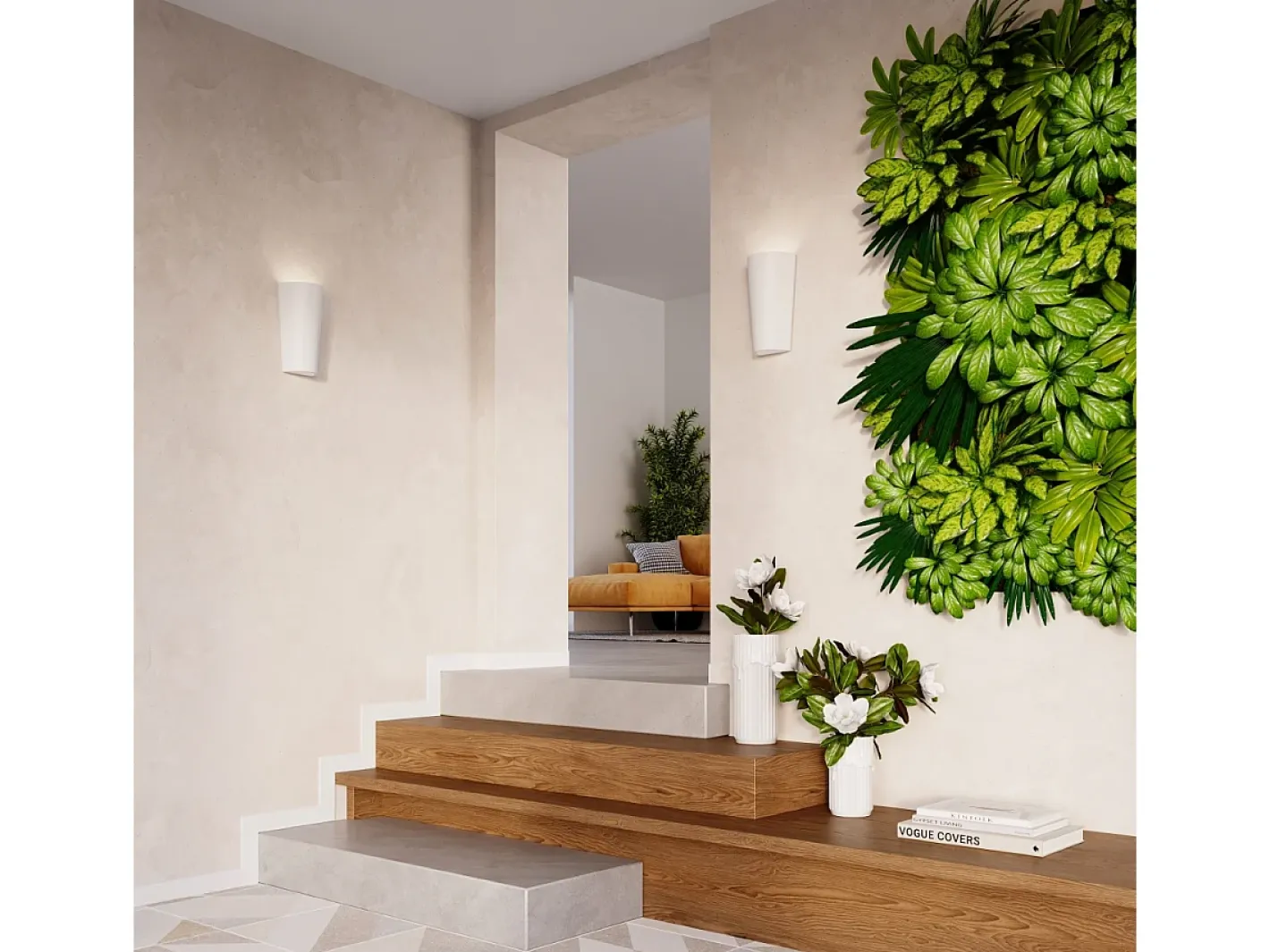 Sollux Lighting Lámparas de pared Lanoo moderno de cerámica - 1 fuentes luminosas 4000K - L.16,5 x A.29 cm - Blanco Outlet