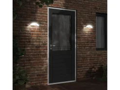 Aplique Para Pared-Lámparas de pared LED exterior con sensor 2 uds aluminio ES415522 Blanco
