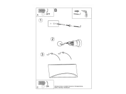Sollux Lighting Lámparas de pared Litte moderno de cerámica - 1 fuentes luminosas 3000K - L.31,5 x A.14,5 cm - Blanco New