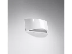 Sollux Lighting Lámparas de pared Litte moderno de cerámica - 1 fuentes luminosas 3000K - L.31,5 x A.14,5 cm - Blanco New