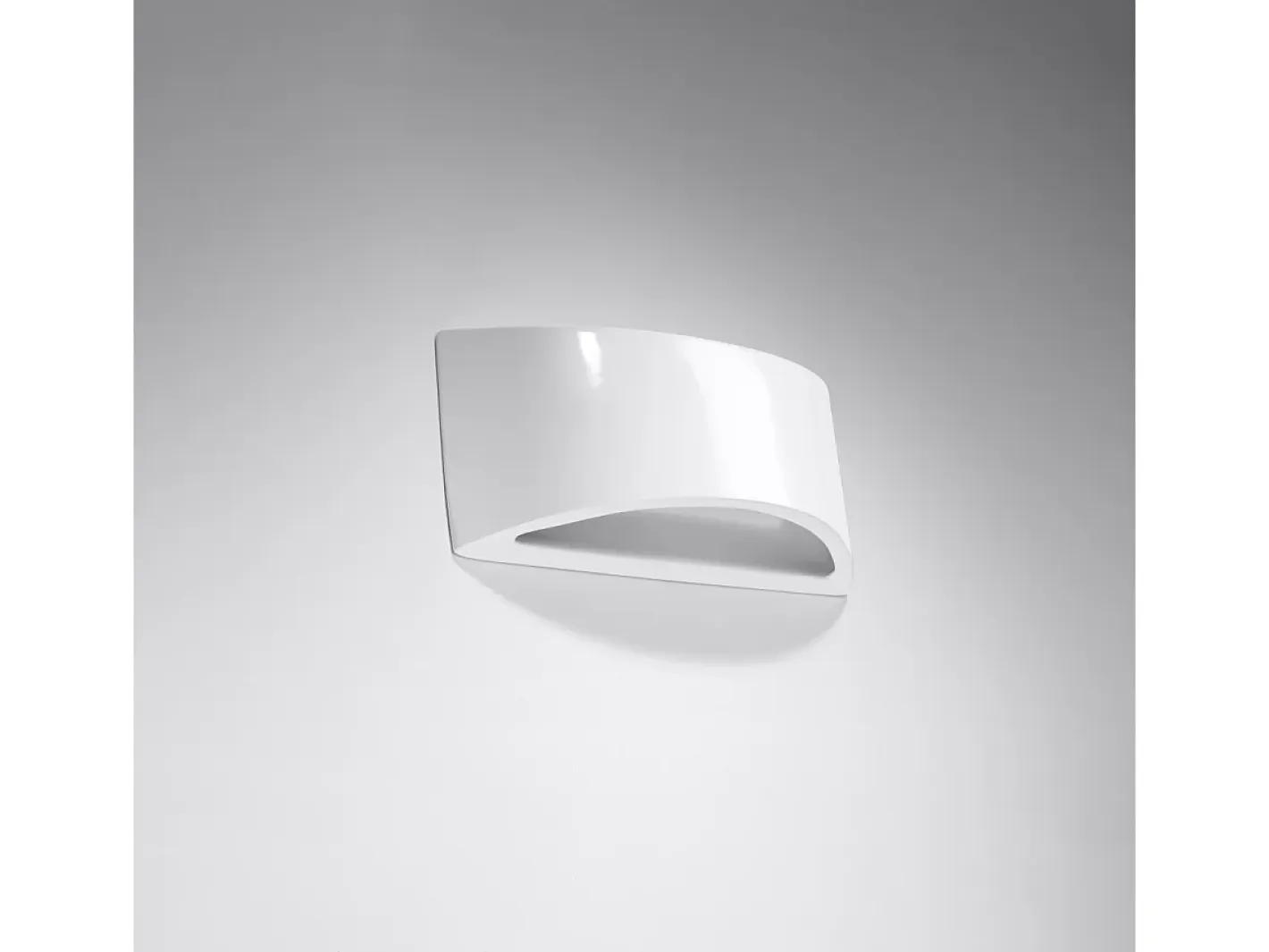 Sollux Lighting Lámparas de pared Litte moderno de cerámica - 1 fuentes luminosas 3000K - L.31,5 x A.14,5 cm - Blanco New