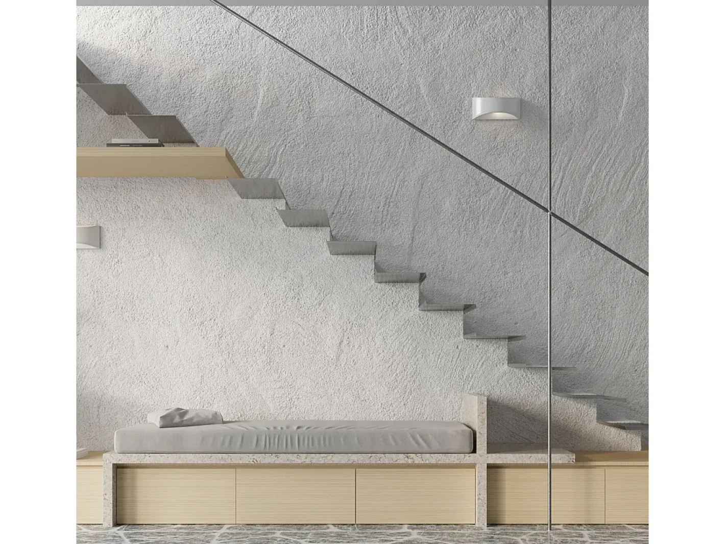 Sollux Lighting Lámparas de pared Litte moderno de cerámica - 1 fuentes luminosas 3000K - L.31,5 x A.14,5 cm - Blanco New