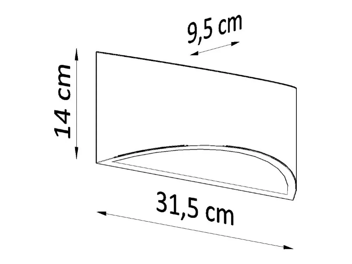 Sollux Lighting Aplique Para Pared-Lámparas de pared Litte moderno de cerámica - 1 fuentes luminosas 3000K - L.31,5 x A.14 cm - Blanco