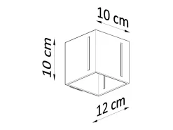 Sollux Lighting Aplique Para Pared-Lámparas de pared Luminara moderno de aluminio - 1 fuentes luminosas 4000K - L.10 x A.10 cm - Blanco