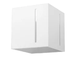 New Sollux Lighting Lámparas de pared Luminara moderno de aluminio - 1 fuentes luminosas 3000K - L.10 x A.10 cm - Blanco