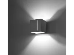 Sollux Lighting Lámparas de pared Luminara moderno de aluminio - 1 fuentes luminosas 4000K - L.10 x A.10 cm - Gris Outlet