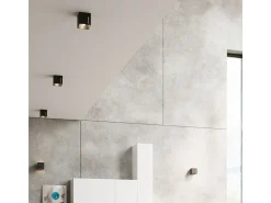 Sollux Lighting Aplique Para Pared-Lámparas de pared Luminara moderno de aluminio - 1 fuentes luminosas 3000K - L.10 x A.10 cm - Negro