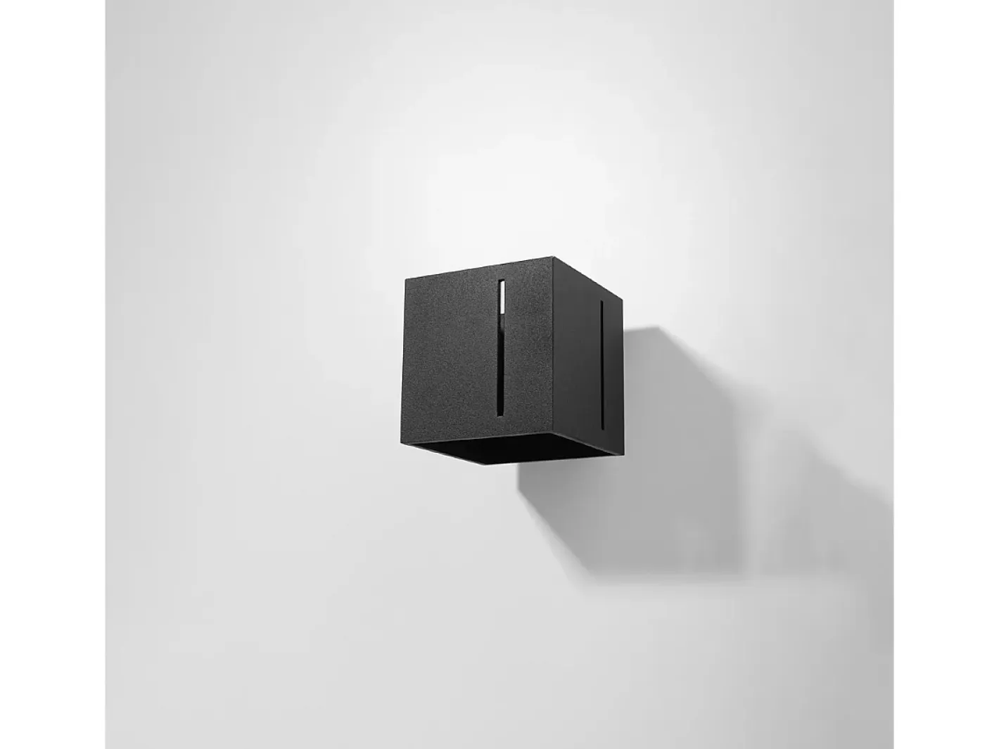 Sollux Lighting Aplique Para Pared-Lámparas de pared Luminara moderno de aluminio - 1 fuentes luminosas 3000K - L.10 x A.10 cm - Negro