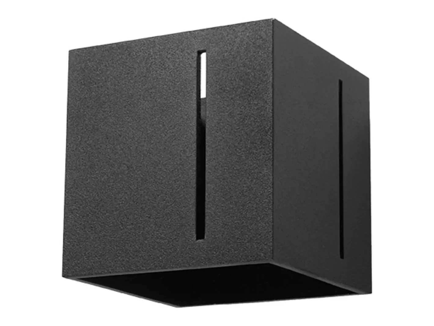 Sollux Lighting Aplique Para Pared-Lámparas de pared Luminara moderno de aluminio - 1 fuentes luminosas 3000K - L.10 x A.10 cm - Negro