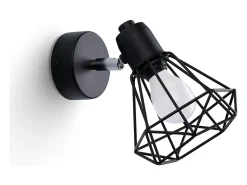 Sollux Lighting Lámparas de pared Lunova moderno de acero - 1 fuentes luminosas 3000K - L.18 x A.18 cm - Negro Discount