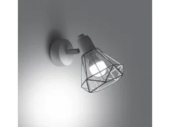 Sollux Lighting Lámparas de pared Lunova moderno de acero - 1 fuentes luminosas 4000K - L.18 x A.18 cm - Blanco