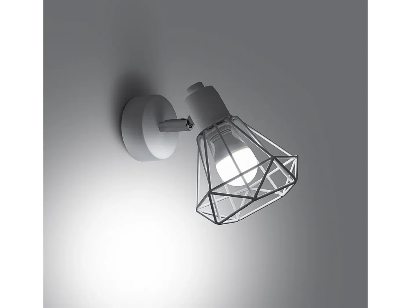 Sollux Lighting Lámparas de pared Lunova moderno de acero - 1 fuentes luminosas 4000K - L.18 x A.18 cm - Blanco