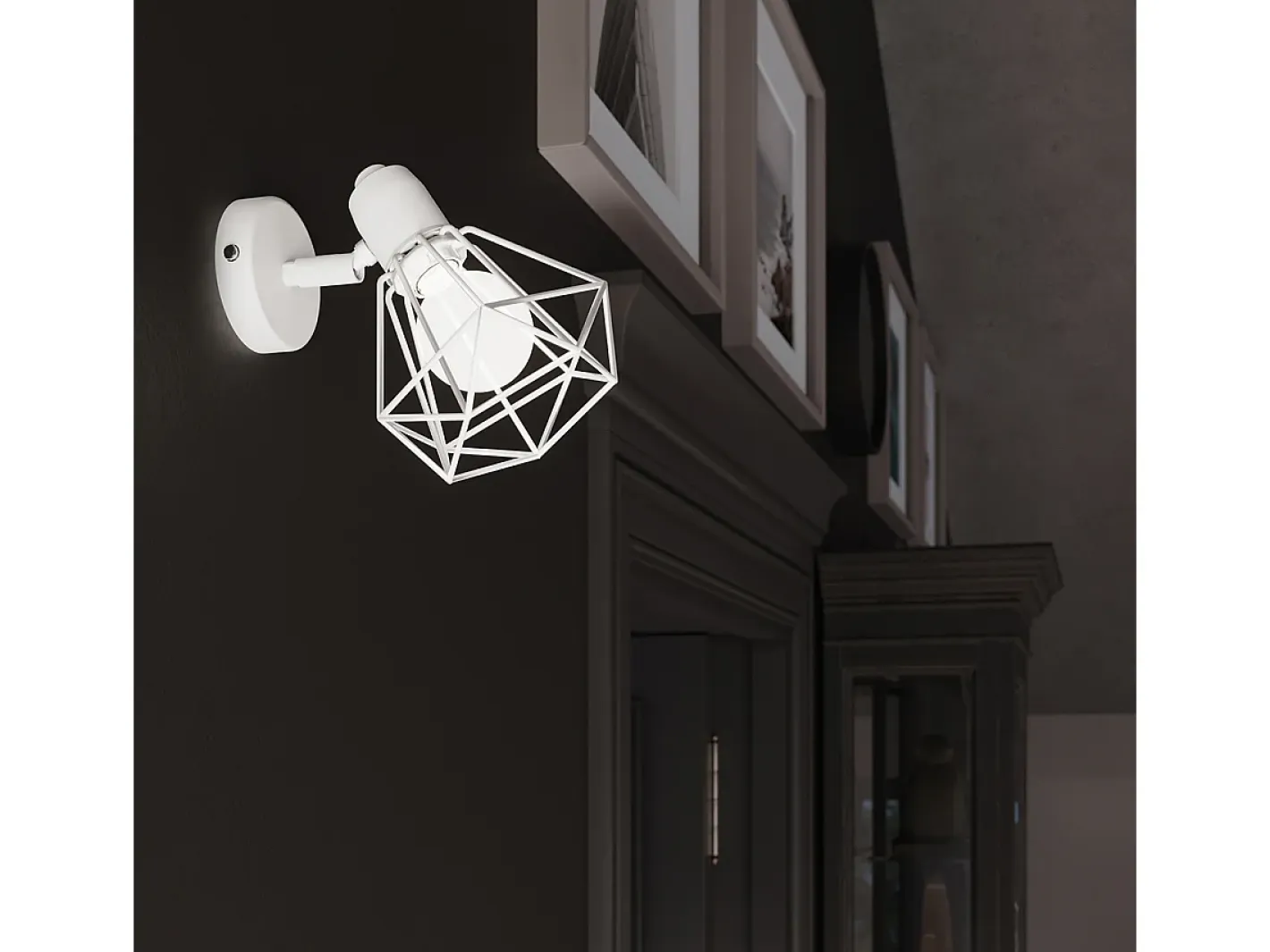 Sollux Lighting Lámparas de pared Lunova moderno de acero - 1 fuentes luminosas 4000K - L.18 x A.18 cm - Blanco