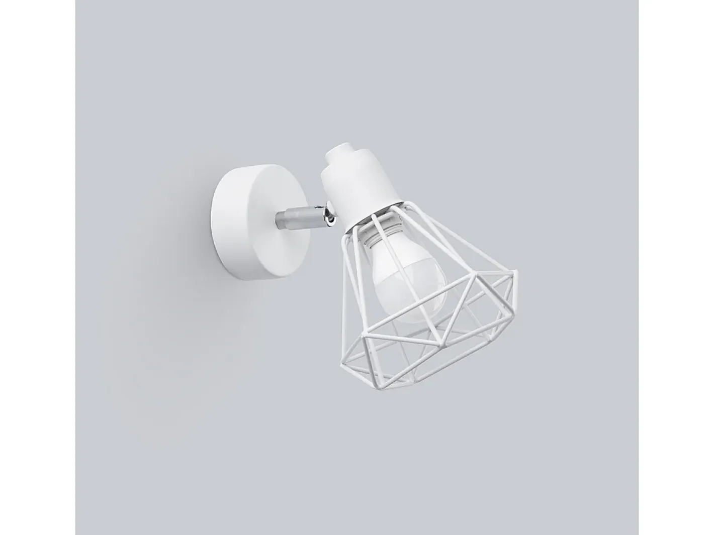 Clearance Sollux Lighting Lámparas de pared Lunova moderno de acero - 1 fuentes luminosas 3000K - L.18 x A.18 cm - Blanco