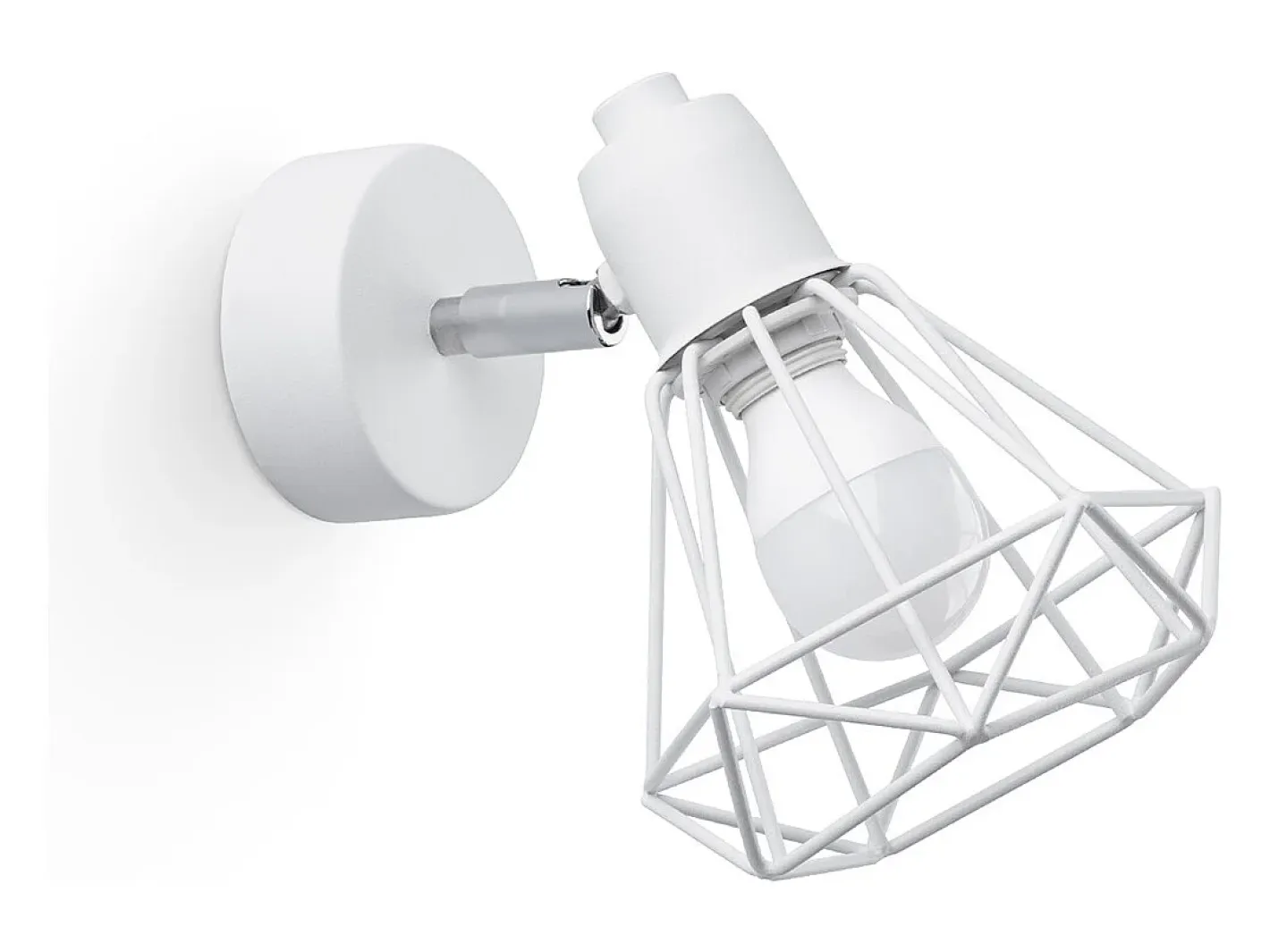 Clearance Sollux Lighting Lámparas de pared Lunova moderno de acero - 1 fuentes luminosas 3000K - L.18 x A.18 cm - Blanco