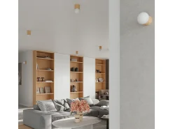 Sollux Lighting Lámparas de pared Lust moderno de madera - 1 fuentes luminosas 3000K - L.12 x A.12 cm - madera natural Color natural claro Sale