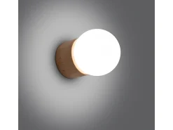 Sollux Lighting Lámparas de pared Lust moderno de madera - 1 fuentes luminosas 4000K - L.12 x A.12 cm - madera natural Color natural claro Clearance