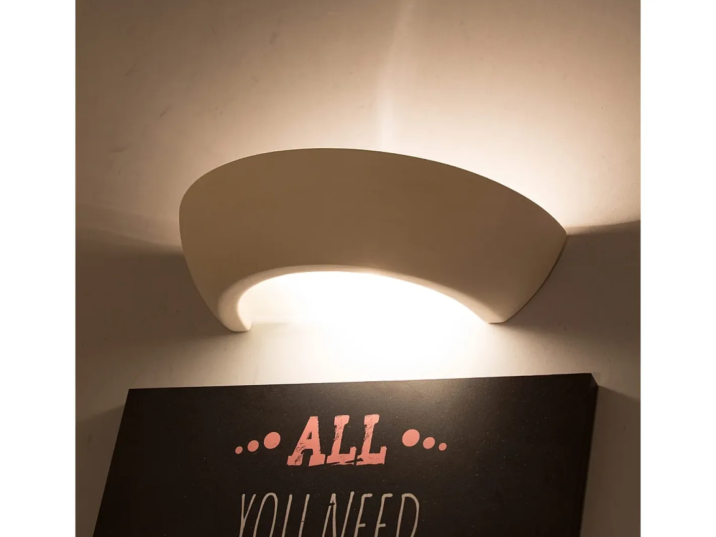Online Sollux Lighting Lámparas de pared Luxis moderno de cerámica/vidrio - 1 fuentes luminosas 3000K - L.34 x A.8 cm - Blanco