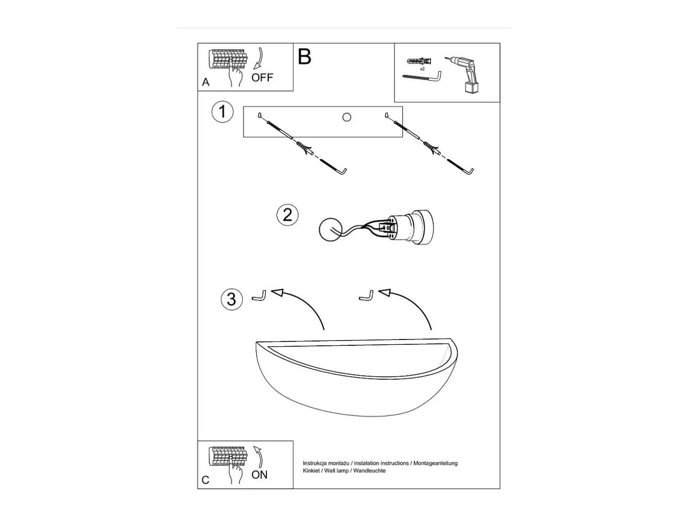 Online Sollux Lighting Lámparas de pared Luxis moderno de cerámica/vidrio - 1 fuentes luminosas 3000K - L.34 x A.8 cm - Blanco