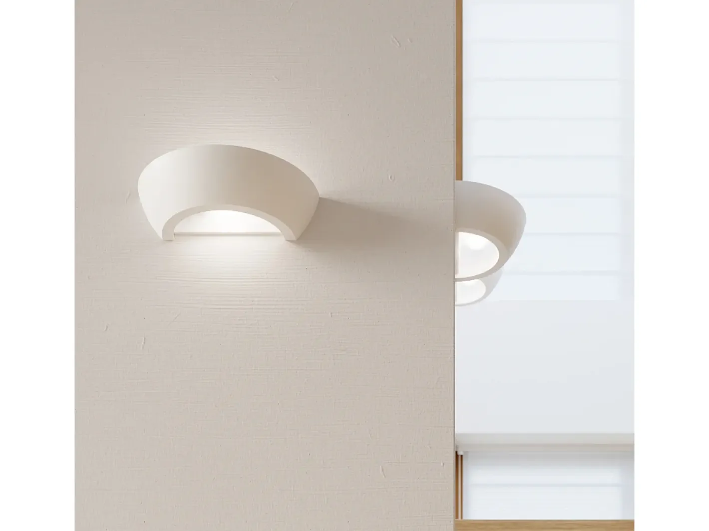 Online Sollux Lighting Lámparas de pared Luxis moderno de cerámica/vidrio - 1 fuentes luminosas 3000K - L.34 x A.8 cm - Blanco