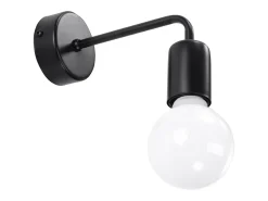 Sollux Lighting Aplique Para Pared-Lámparas de pared Luxra desván de acero - 1 fuentes luminosas 4000K - L.8 x A.8 cm - Negro
