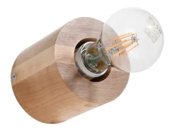 Sollux Lighting Aplique Para Pared-Lámparas de pared Nalvado escandinavo de madera - 1 fuentes luminosas 4000K - L.10 x A.10 cm - madera natural Color natural claro