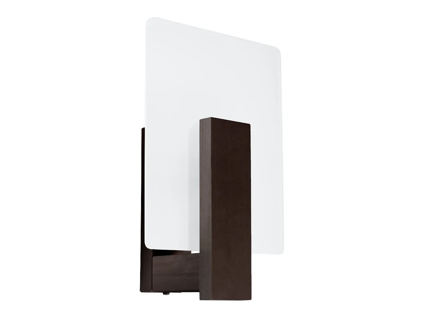 New Sollux Lighting Lámparas de pared Nappo escandinavo de madera/vidrio - 1 fuentes luminosas 4000K - L.16 x A.30,5 cm - wengué Beige
