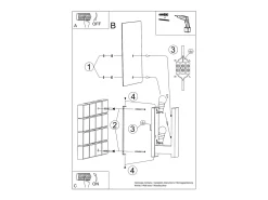 Sollux Lighting Lámparas de pared Nappo escandinavo de madera/vidrio - 1 fuentes luminosas 3000K - L.16 x A.30,5 cm - Blanco