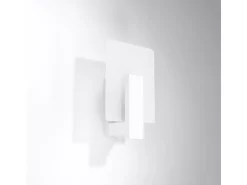 Sollux Lighting Lámparas de pared Nappo escandinavo de madera/vidrio - 1 fuentes luminosas 3000K - L.16 x A.30,5 cm - Blanco