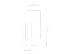 Sollux Lighting Lámparas de pared Nappo escandinavo de madera/vidrio - 1 fuentes luminosas 3000K - L.16 x A.30,5 cm - Blanco