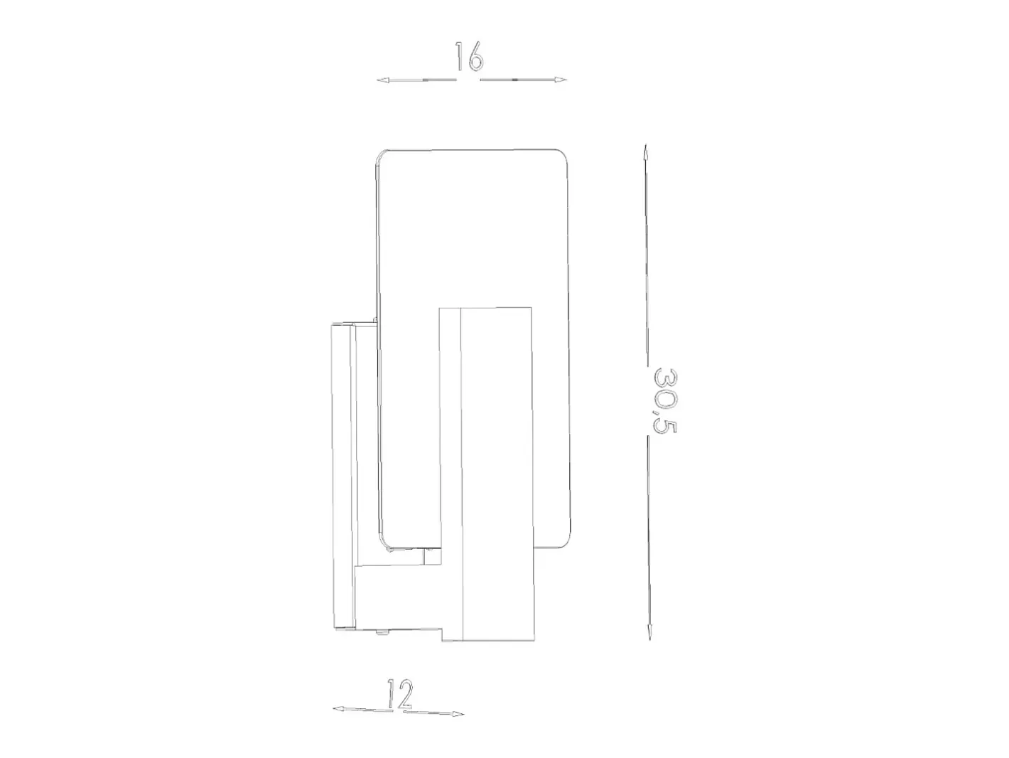 Sollux Lighting Aplique Para Pared-Lámparas de pared Nappo escandinavo de madera/vidrio - 1 fuentes luminosas 4000K - L.16 x A.30,5 cm - Blanco