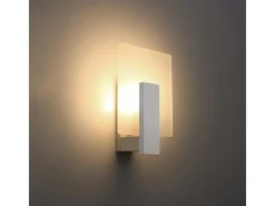 Sollux Lighting Aplique Para Pared-Lámparas de pared Nappo escandinavo de madera/vidrio - 1 fuentes luminosas 4000K - L.16 x A.30,5 cm - Blanco