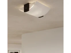 Sollux Lighting Lámparas de pared Nerilo moderno de madera/vidrio - 2 fuentes luminosas 3000K - L.33 x A.14 cm - wengué/blanco Beige Online