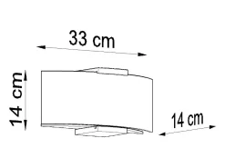 Sollux Lighting Lámparas de pared Nerilo moderno de madera/vidrio - 2 fuentes luminosas 3000K - L.33 x A.14 cm - wengué/blanco Beige Online