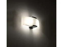 Clearance Sollux Lighting Lámparas de pared Nerilo moderno de madera/vidrio - 2 fuentes luminosas 4000K - L.33 x A.14 cm - wengué/blanco Beige