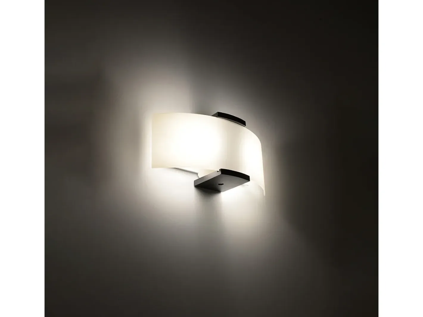 Clearance Sollux Lighting Lámparas de pared Nerilo moderno de madera/vidrio - 2 fuentes luminosas 4000K - L.33 x A.14 cm - wengué/blanco Beige