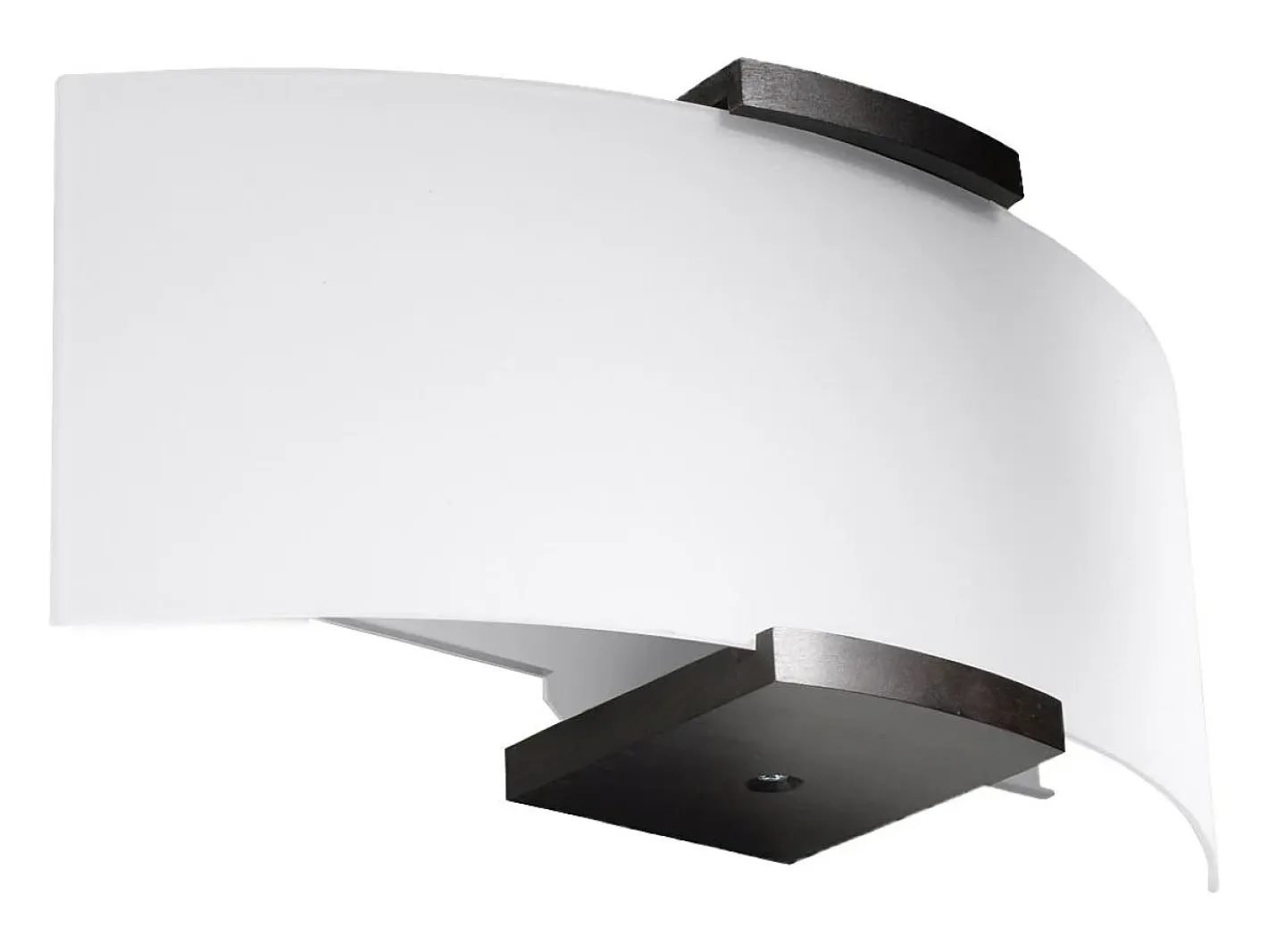 Clearance Sollux Lighting Lámparas de pared Nerilo moderno de madera/vidrio - 2 fuentes luminosas 4000K - L.33 x A.14 cm - wengué/blanco Beige